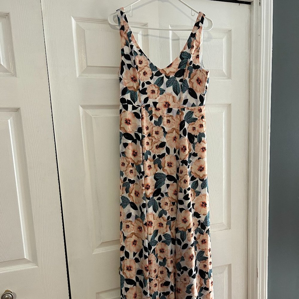 Show Me Your Mumu Sleeveless Floor-length Floral Dress, Size Medium
